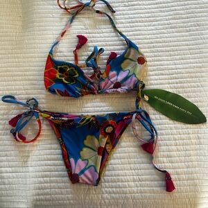 Farm Rio reversable tie bikini with Brazilian style bottoms